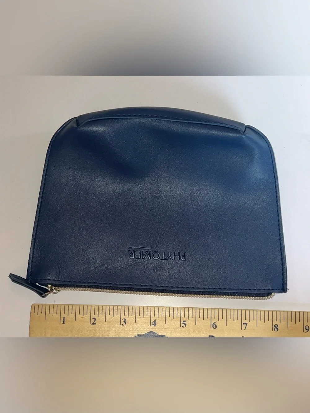 Phytomer Blue Cosmetic Makeup Bag Zip Pouch Travel Toiletry Case